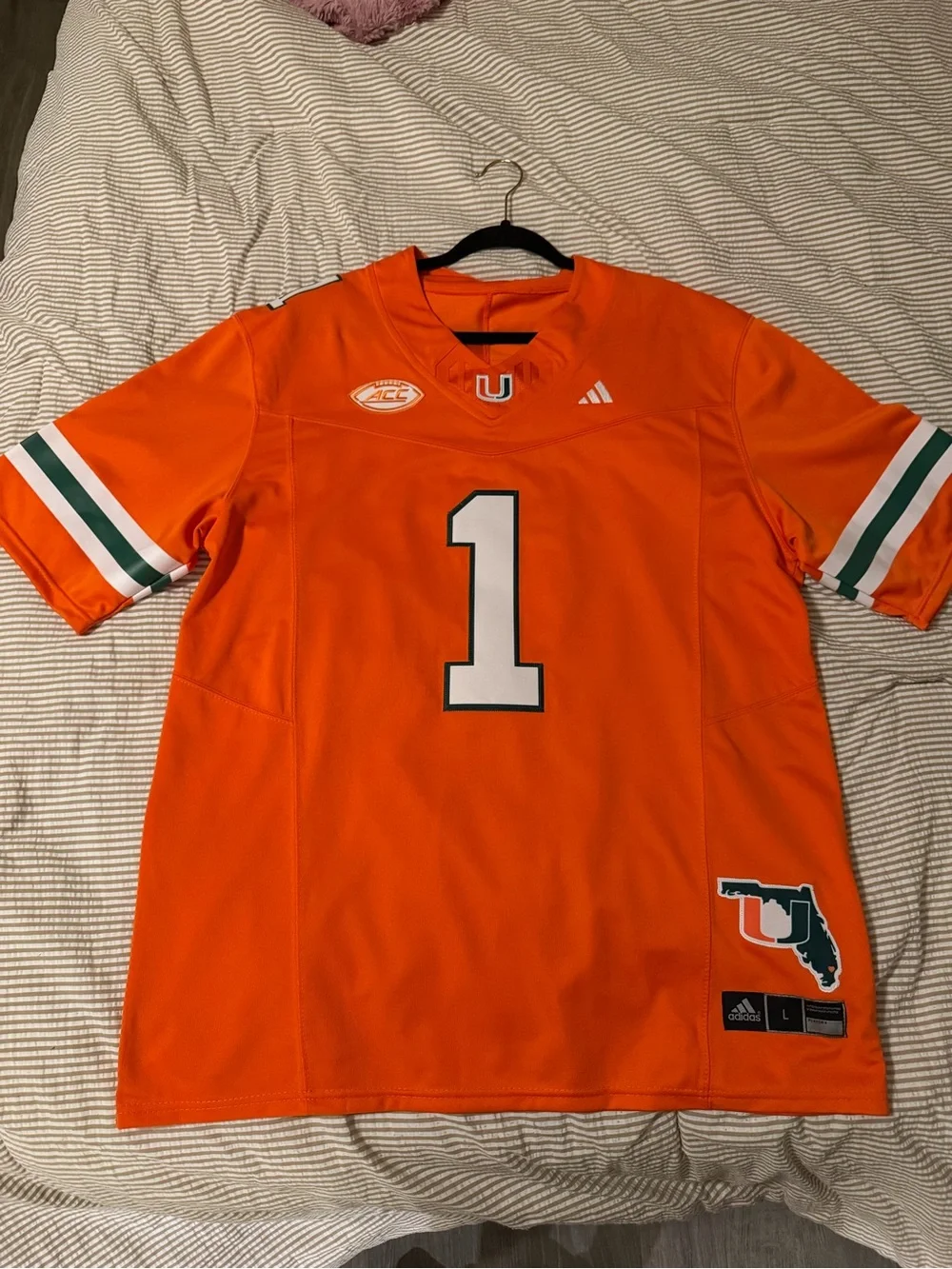 Malachi Toney #1 Jersey Miami Hurricanes